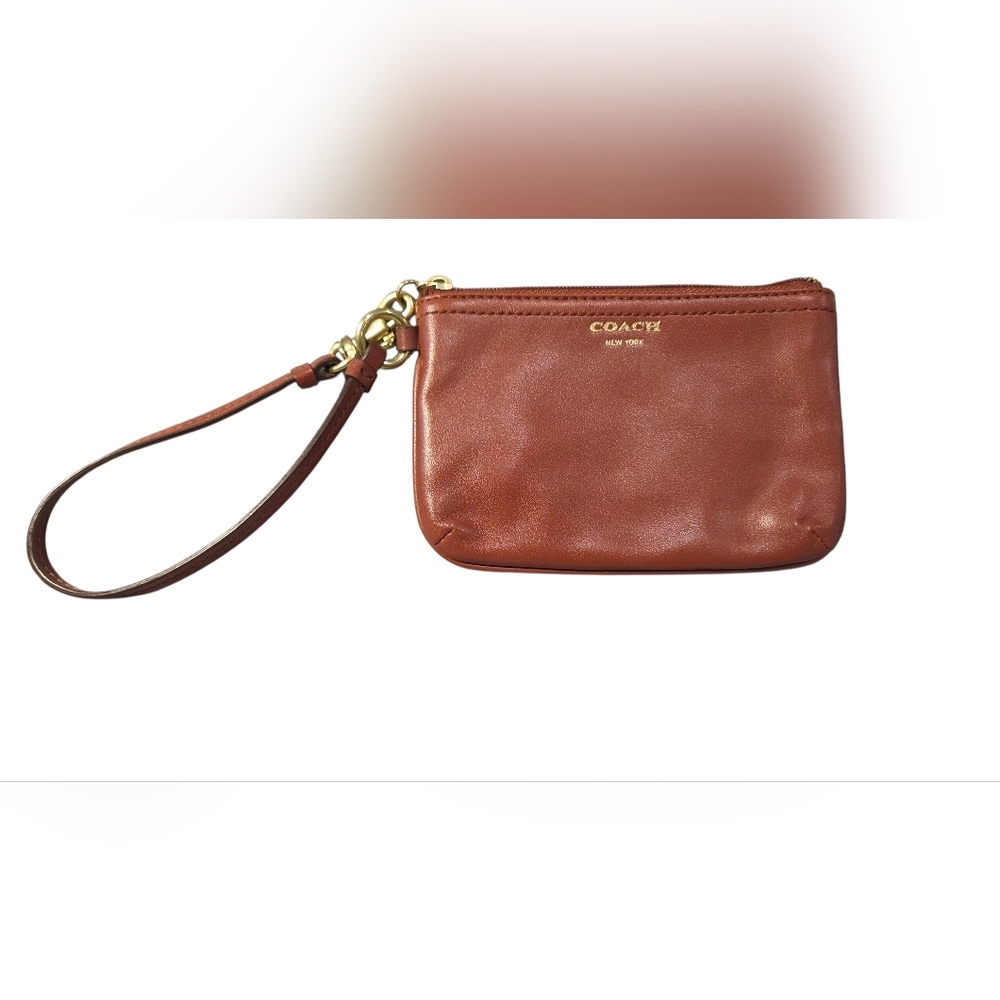 Coach Brown Leather Wristlet